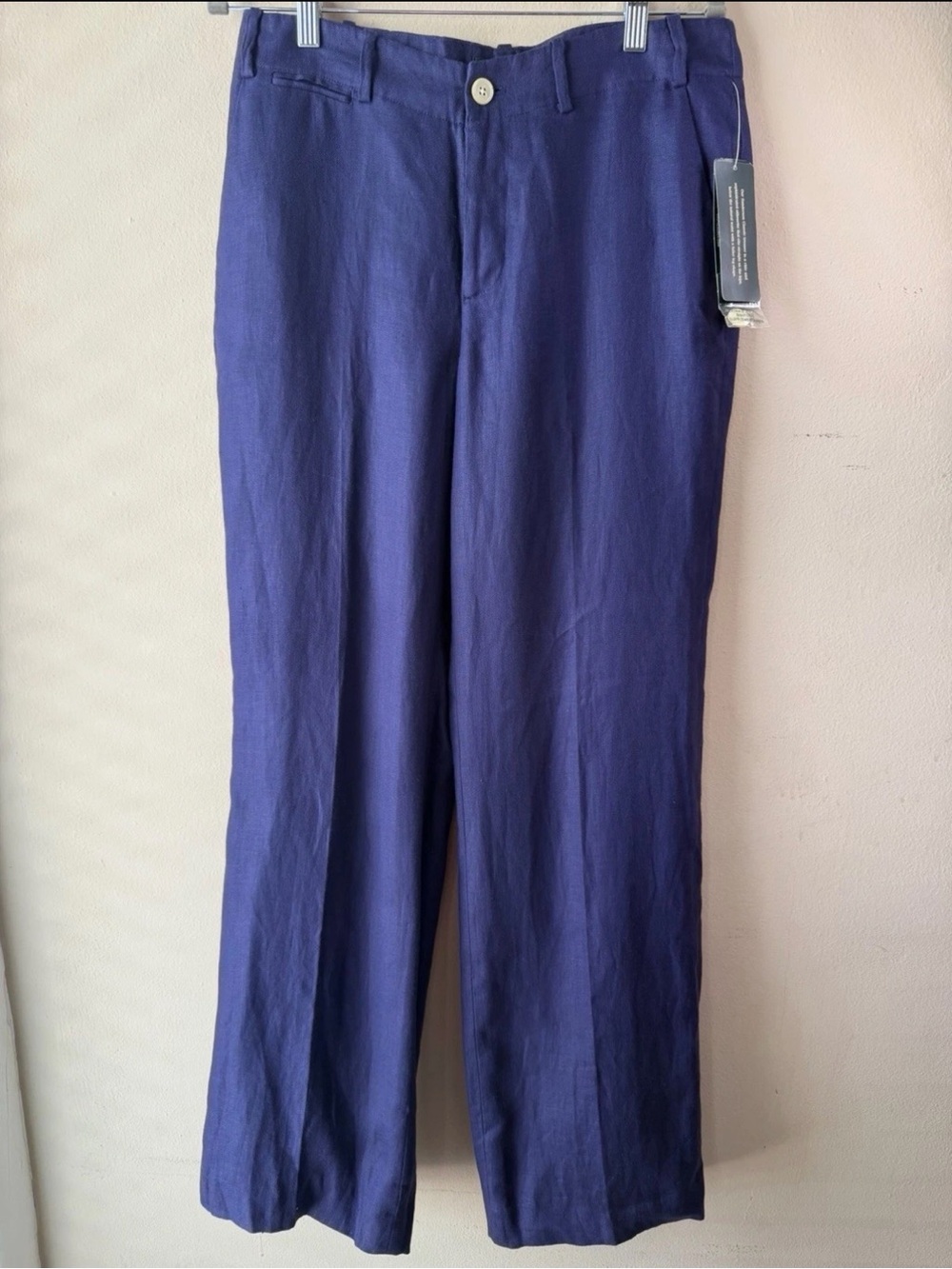 NWT Lauren Ralph Lauren Sanderson 100% Linen Wide Leg Pants 6